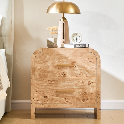 Eliteset Curved 2-Drawer Nightstand