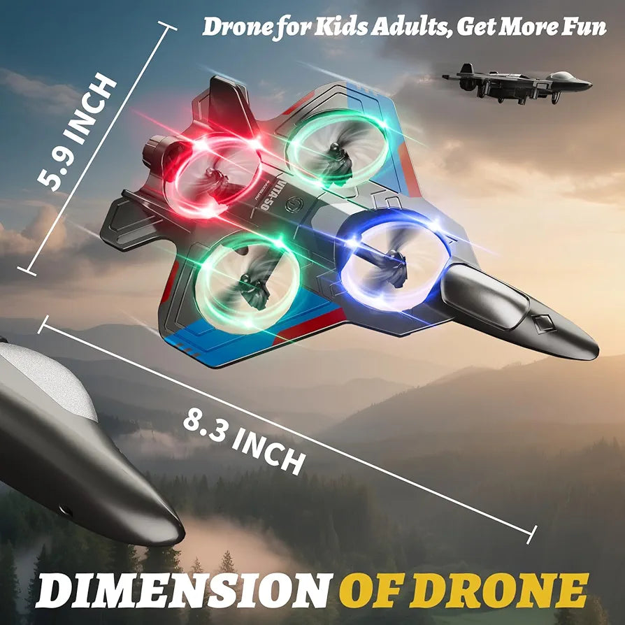 Foam Remote Control Airplanes for Kids Adults 4-8 8-12 12-16, RC Plane Airplane Toys for Boys Kids Beginners, RC Planes Fighter Jet Helicopter Drones for Kids Adults, 360° Flip Easy to Fly