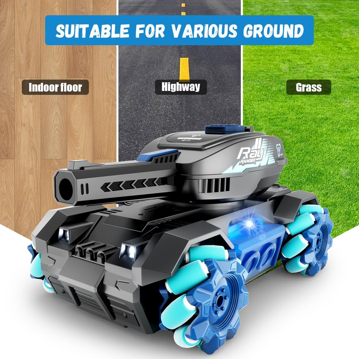 RC Crawler, Gesture Sensing RC Stunt Car, Remote Control Car with Cool Light and Music 360°Rotating 2 Control Modes, Hand Controlled RC Car That Shoots Gifts Toys for Kids and Boys
