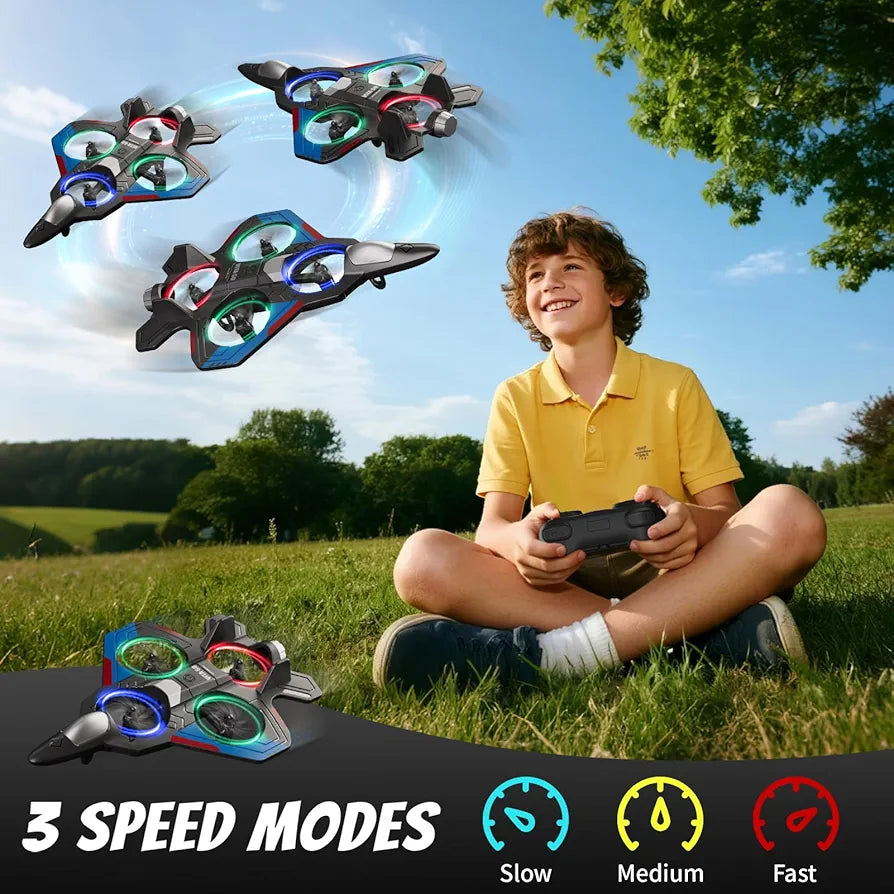 Foam Remote Control Airplanes for Kids Adults 4-8 8-12 12-16, RC Plane Airplane Toys for Boys Kids Beginners, RC Planes Fighter Jet Helicopter Drones for Kids Adults, 360° Flip Easy to Fly