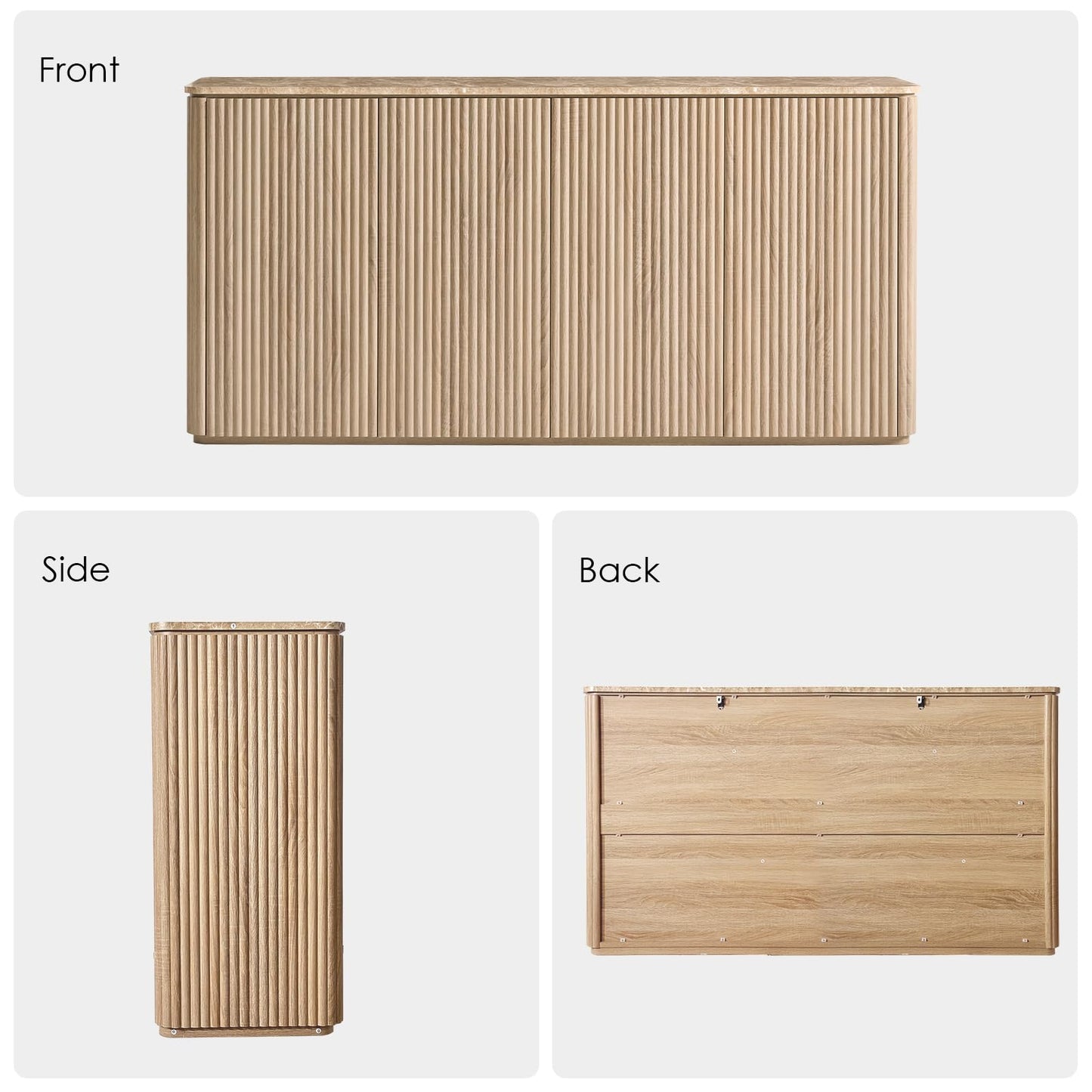 Ripple 4 Doors Sideboard Cabinet