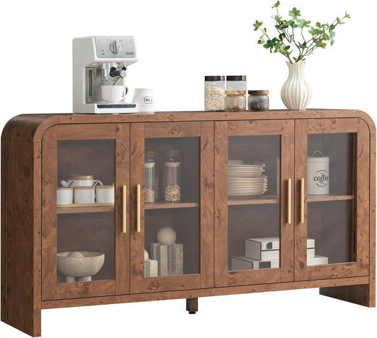 Large Wooden Four-door Modern Farmhouse Sideboard