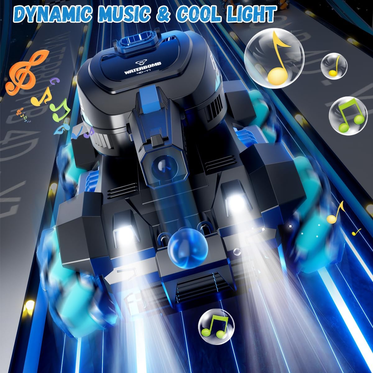 RC Crawler, Gesture Sensing RC Stunt Car, Remote Control Car with Cool Light and Music 360°Rotating 2 Control Modes, Hand Controlled RC Car That Shoots Gifts Toys for Kids and Boys