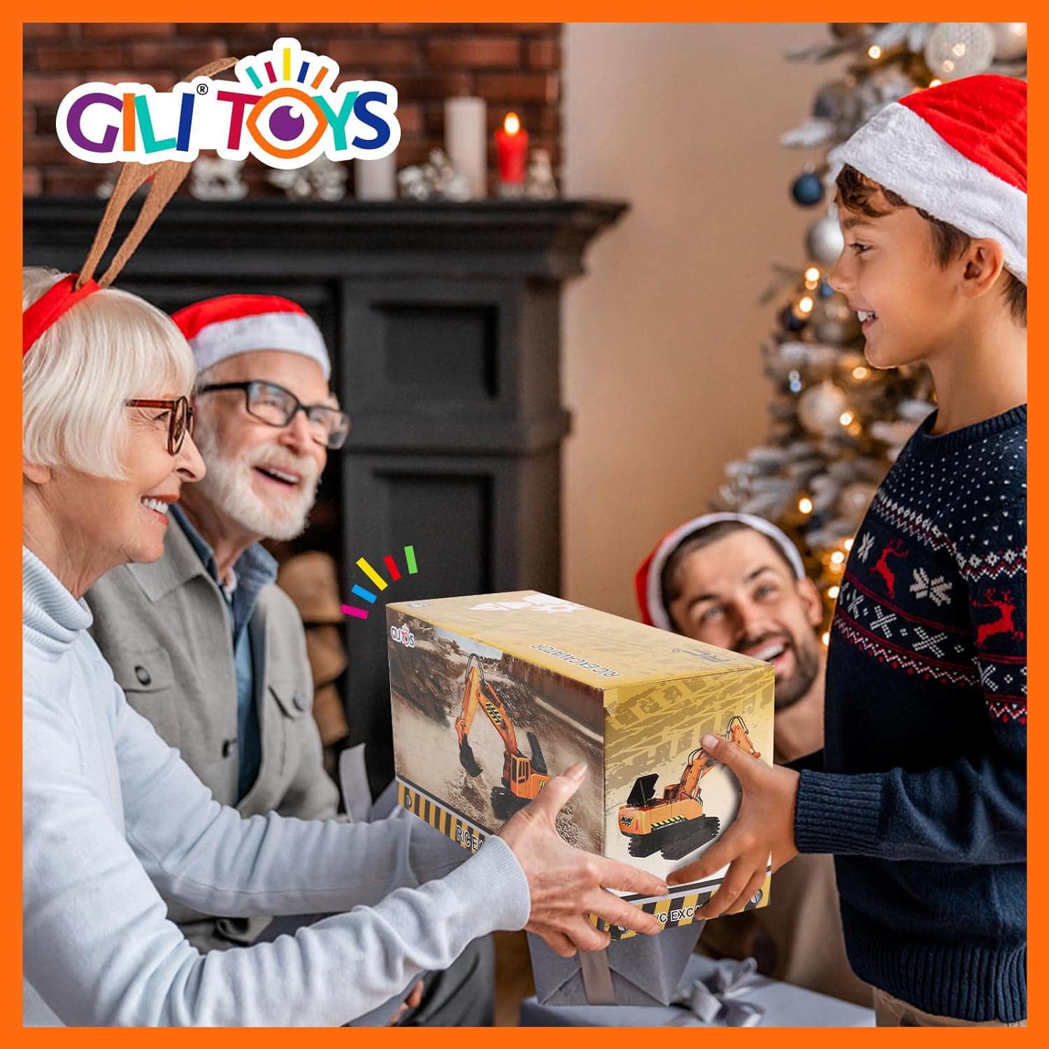 RC Toys Construction Excavator Car: Kids Birthday Gift for Boys Girls 4 5 6 7 8 9+ Year Old Truck Dump Best Toddler Sand Play Vehicles Set Age 4-8