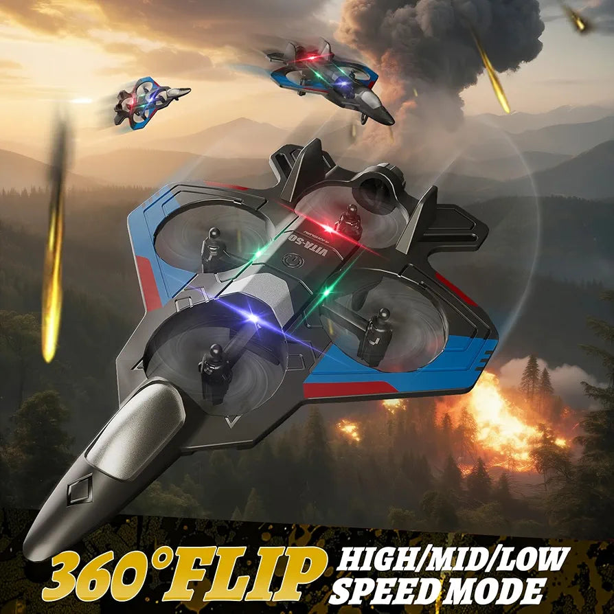 Foam Remote Control Airplanes for Kids Adults 4-8 8-12 12-16, RC Plane Airplane Toys for Boys Kids Beginners, RC Planes Fighter Jet Helicopter Drones for Kids Adults, 360° Flip Easy to Fly