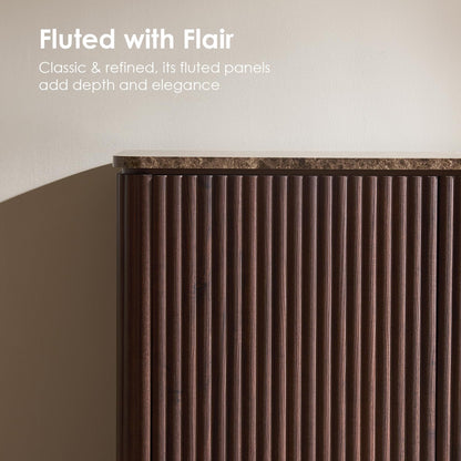 Ripple 2 Doors Sideboard Cabinet - Dark Oak