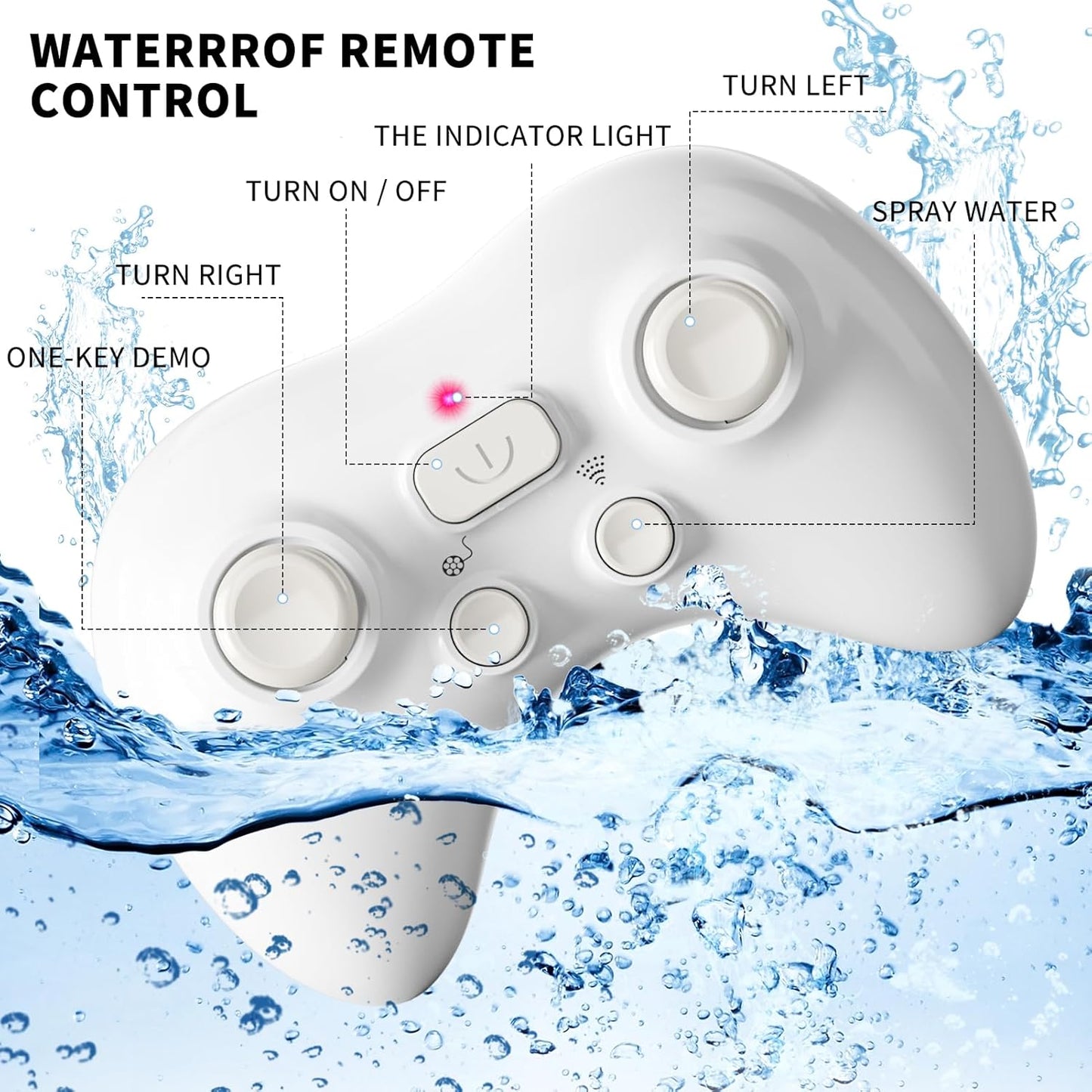 Bennol 2.4Ghz Remote Control Shark Toys for Boys Kids, 1:18 Scale High Simulation Shark for Pool, Electric RC Sharks Fish Toys with Light & Spray Water Function for 4 5 6 7 8 9 Year olds Kid Boys