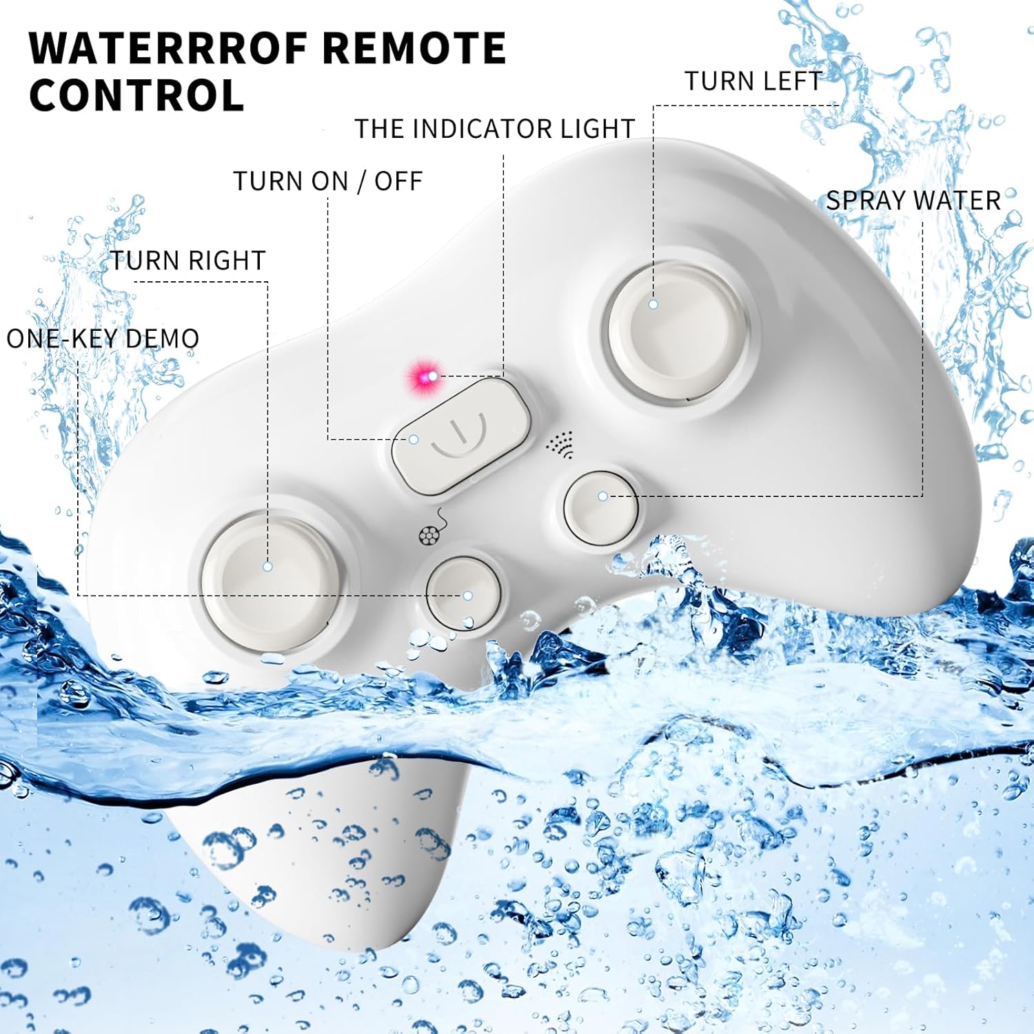 Bennol 2.4Ghz Remote Control Shark Toys for Boys Kids, 1:18 Scale High Simulation Shark for Pool, Electric RC Sharks Fish Toys with Light & Spray Water Function for 4 5 6 7 8 9 Year olds Kid Boys