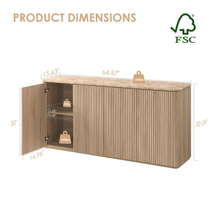 Ripple 4 Doors Sideboard Cabinet