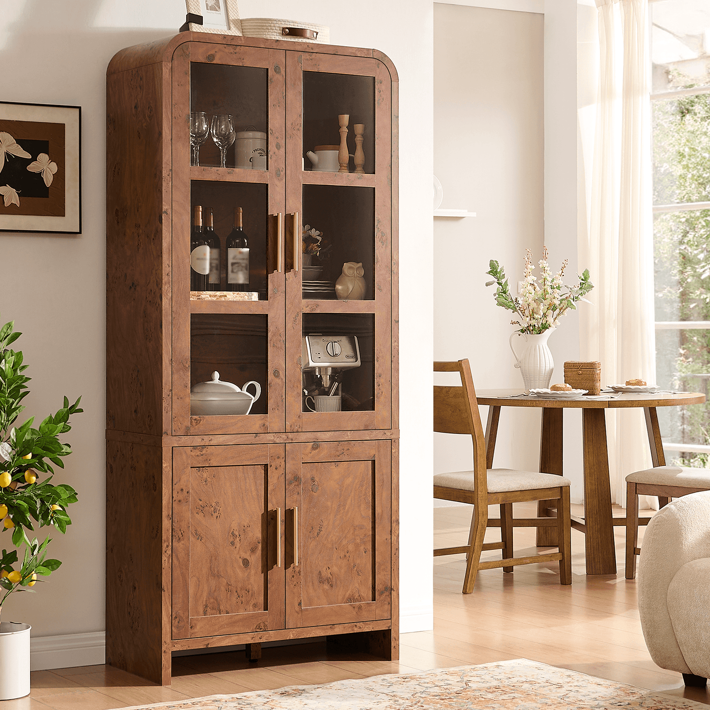 Curved Pantry Cabinet