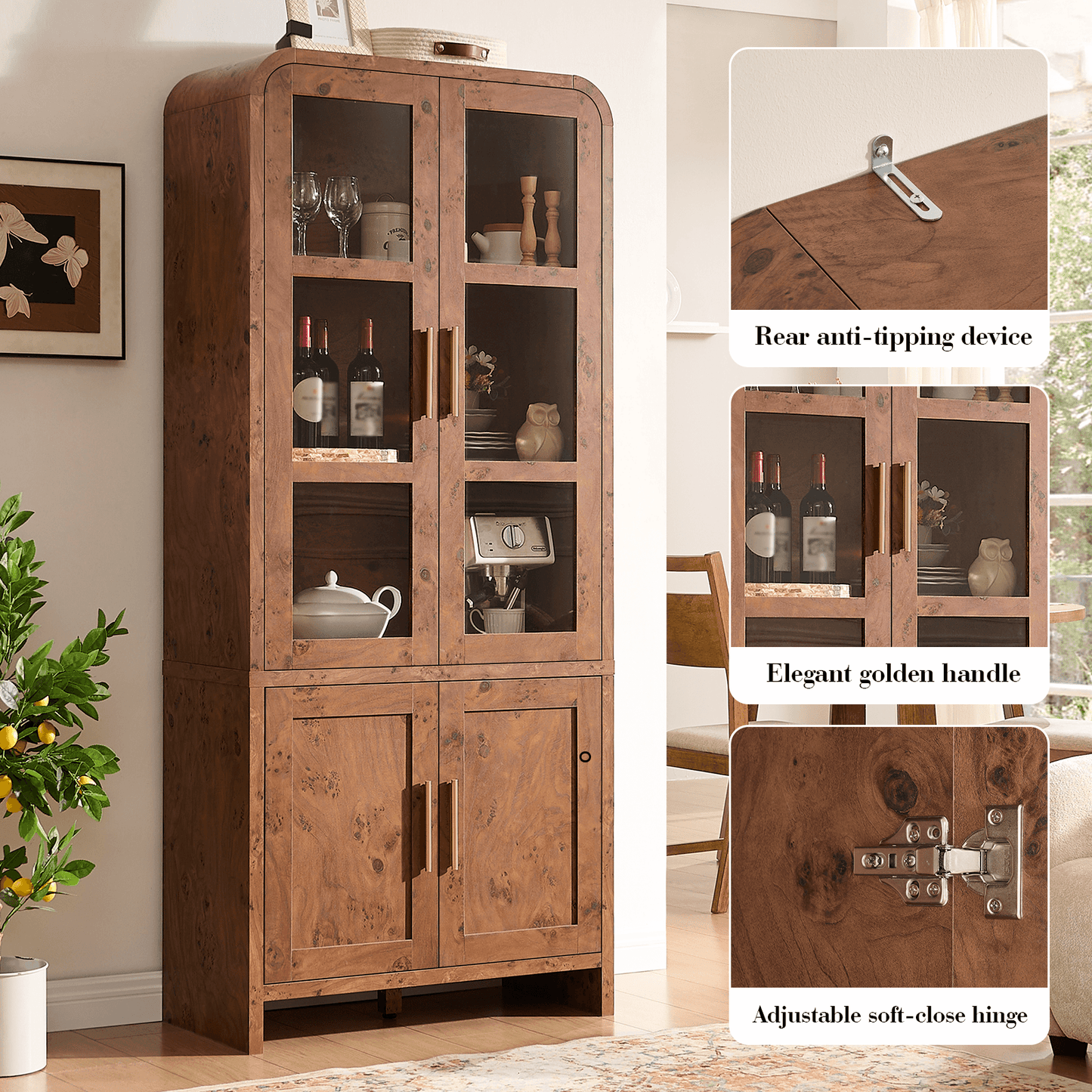 Curved Pantry Cabinet