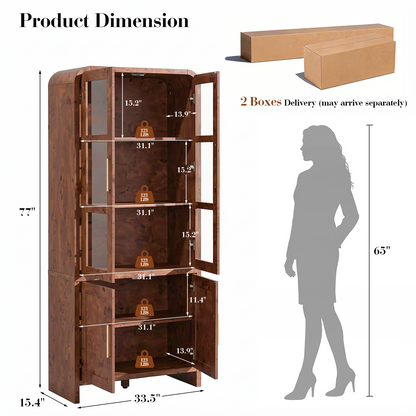 Curved Pantry Cabinet
