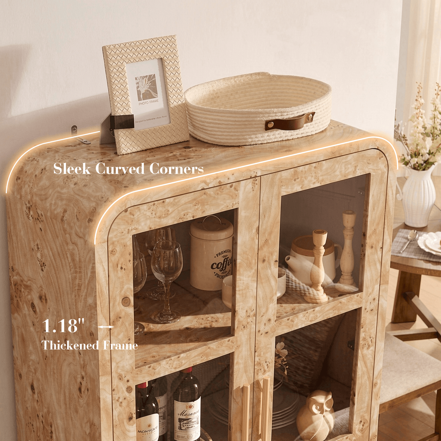 Curved Pantry Cabinet