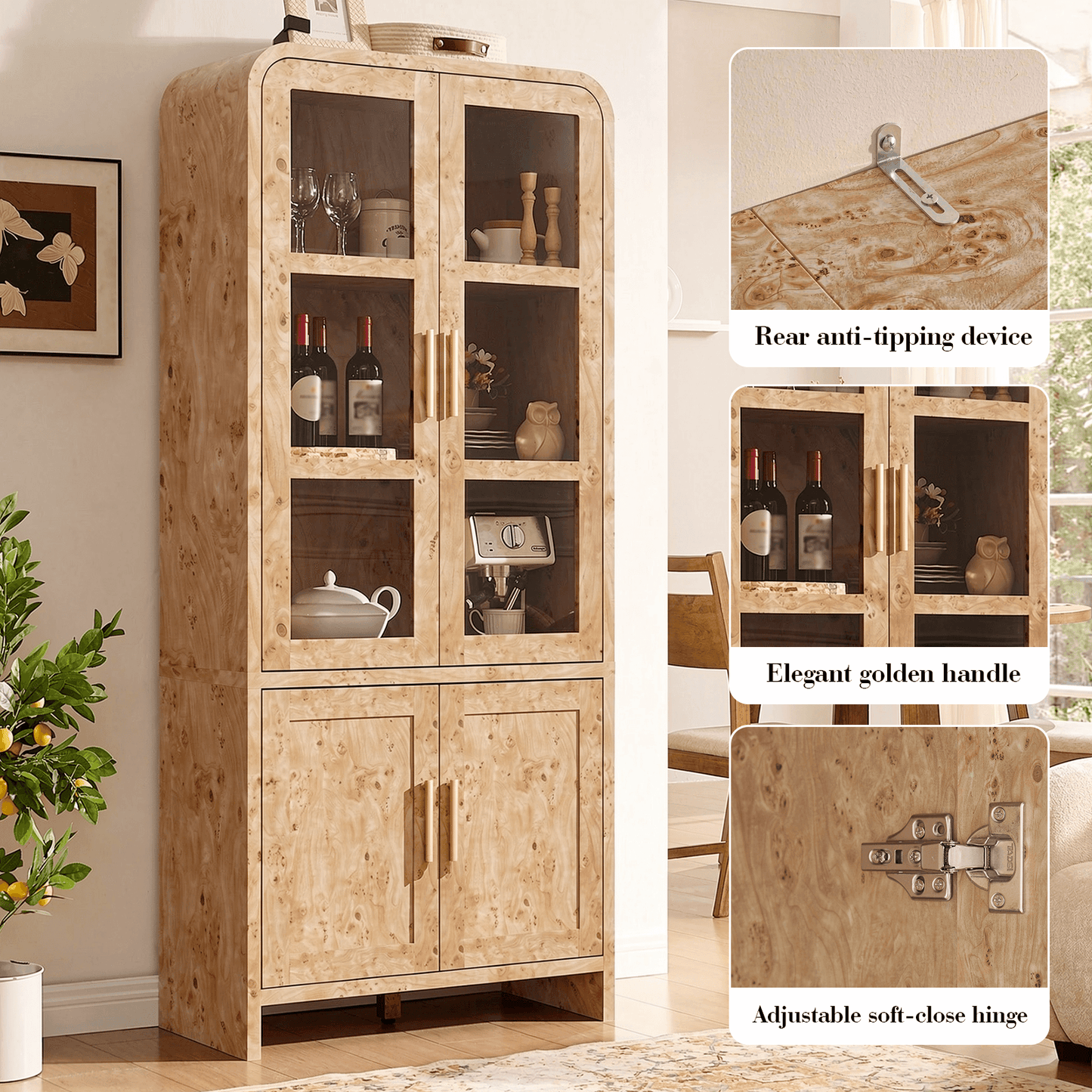 Curved Pantry Cabinet