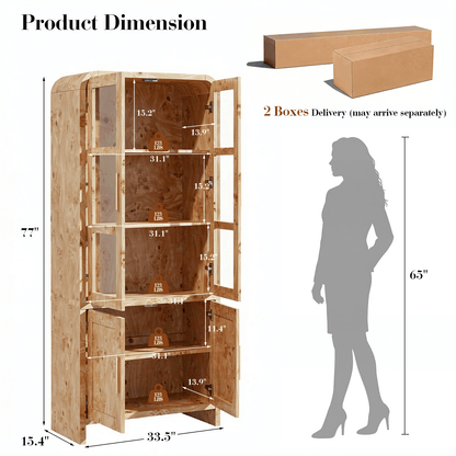 Curved Pantry Cabinet