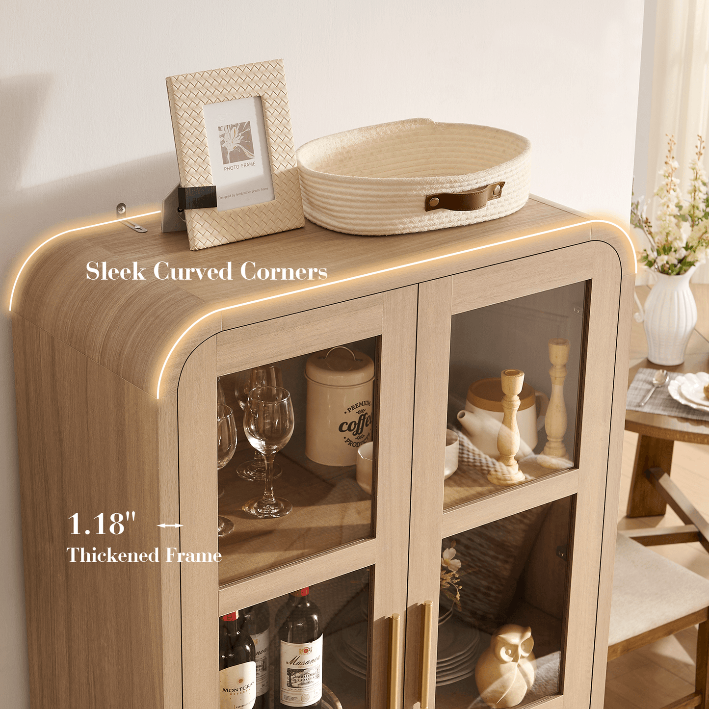 Curved Pantry Cabinet