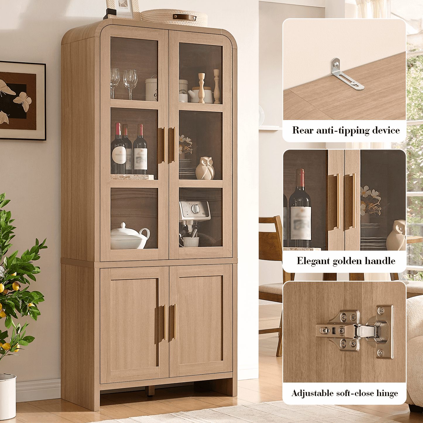 Curved Pantry Cabinet
