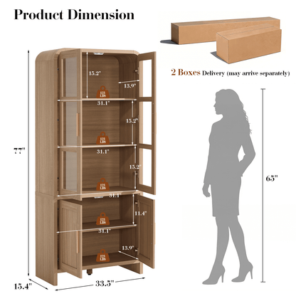 Curved Pantry Cabinet