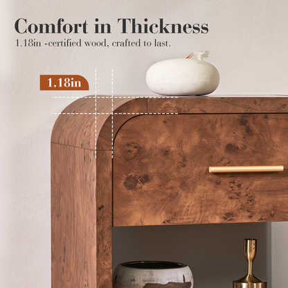 Eliteset Curved 1-Drawer Nightstand