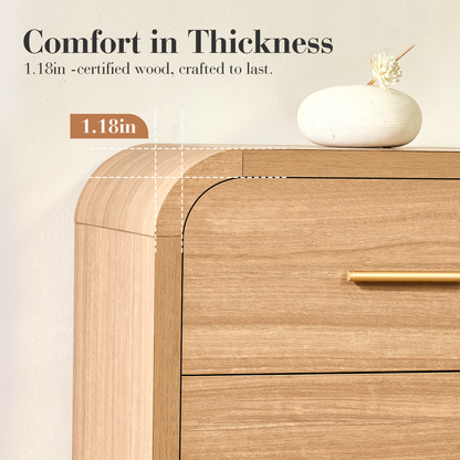 Eliteset Curved 2-Drawer Nightstand