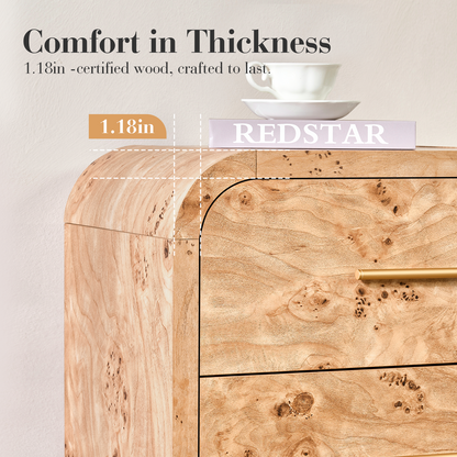 Eliteset Curved 2-Drawer Nightstand