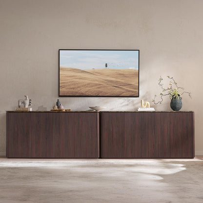 Ripple 4 Doors Sideboard Cabinet - Dark Oak