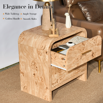 Eliteset Curved 2-Drawer Nightstand