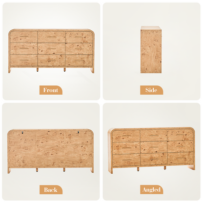 Eliteset Curved 9-Drawer Dresser