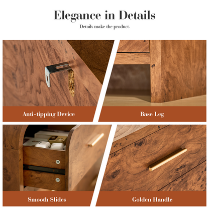 Eliteset Curved 9-Drawer Dresser