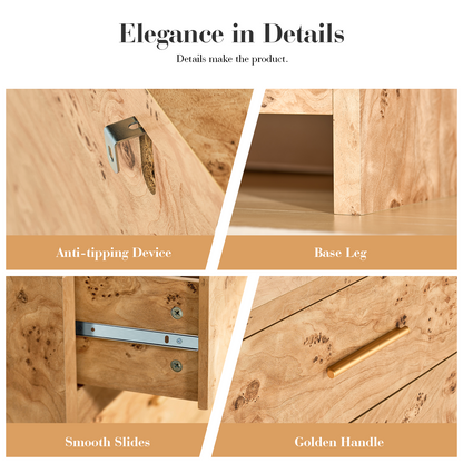 Eliteset Curved 6-Drawer Dresser