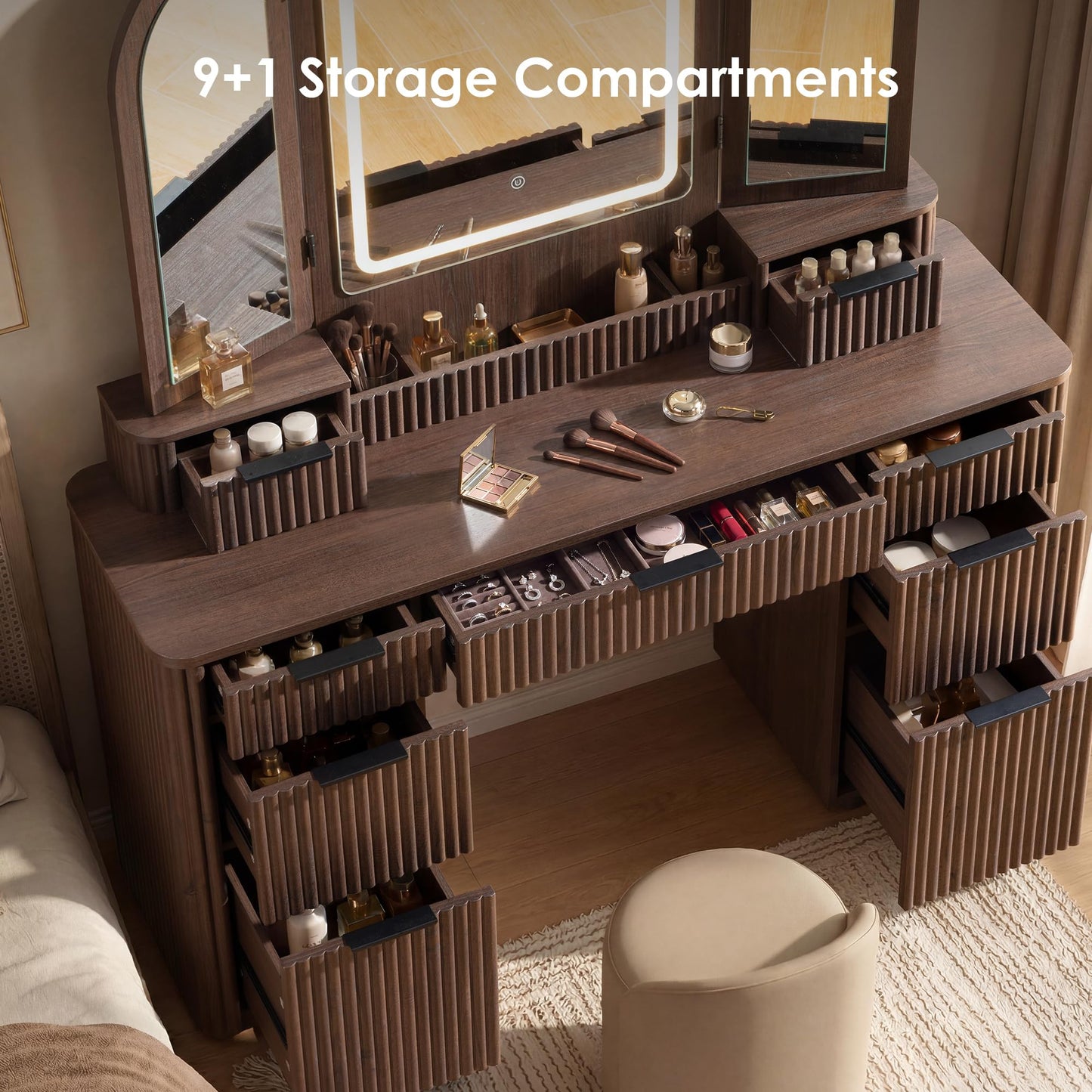 Ripple Vanity Desk L
