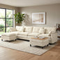 Corduroy Sectional Sofa - 4 Seat & 2 Ottoman
