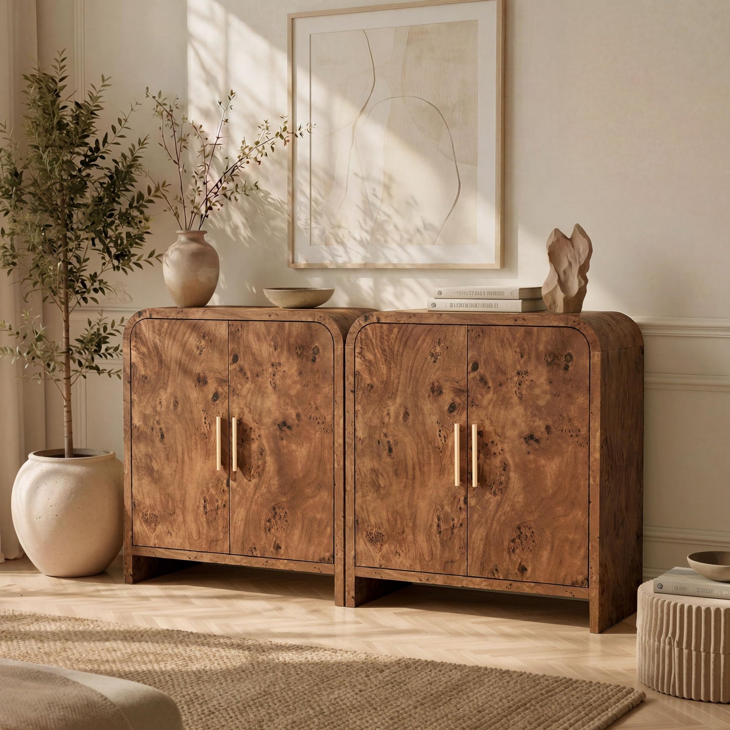 Curved 2-Door Cabinet