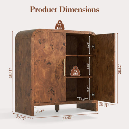 Curved 2-Door Cabinet