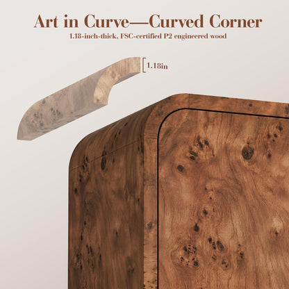 Curved 2-Door Cabinet