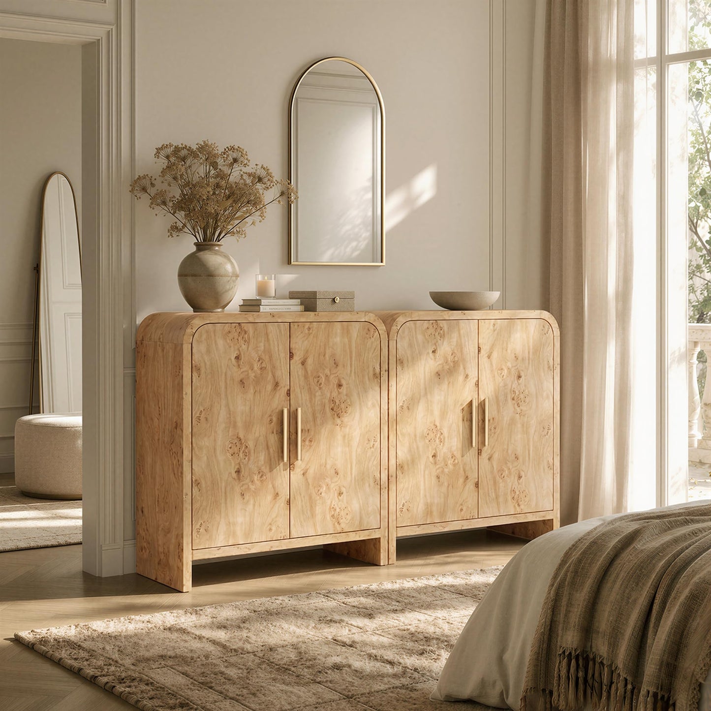Curved 2-Door Cabinet