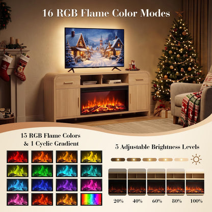 Curved Fireplace Tv Stand