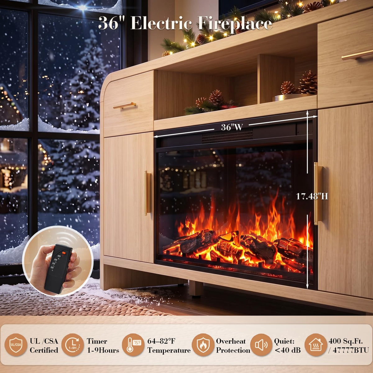 Curved Fireplace Tv Stand