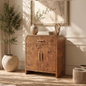 Curved 2-Door & Drawer Cabinet