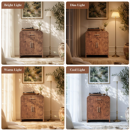 Curved 2-Door & Drawer Cabinet