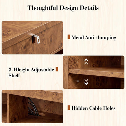 Curved Fireplace Tv Stand