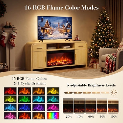 Curved Fireplace Tv Stand