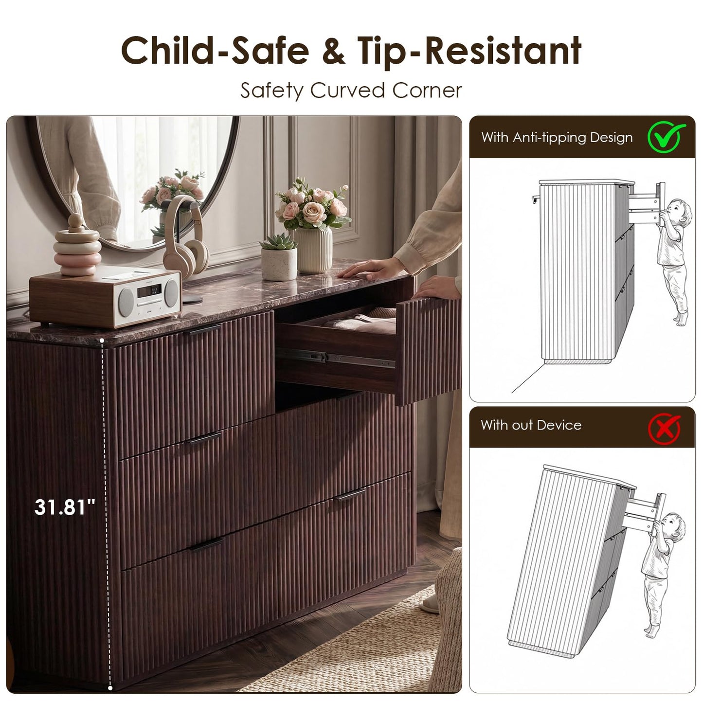 Ripple 7-Drawer Dresser