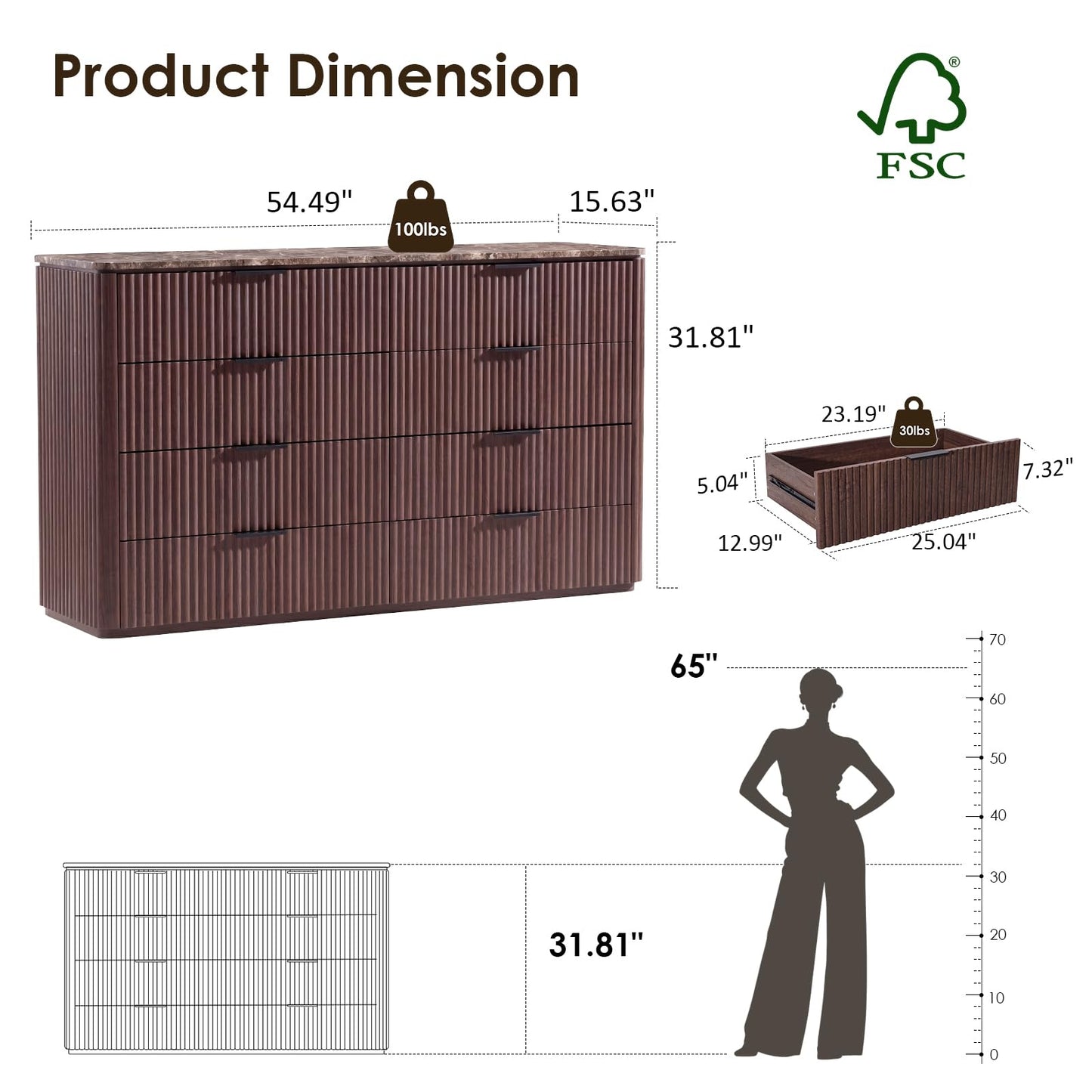 Ripple 8-Drawer Dresser