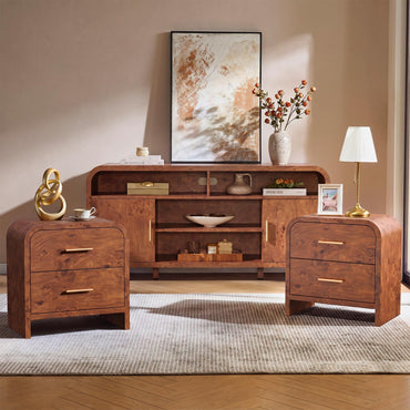 Curved TVstand + 2 Drawer Set