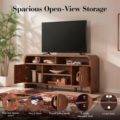 Curved TVstand + 2 Drawer Set