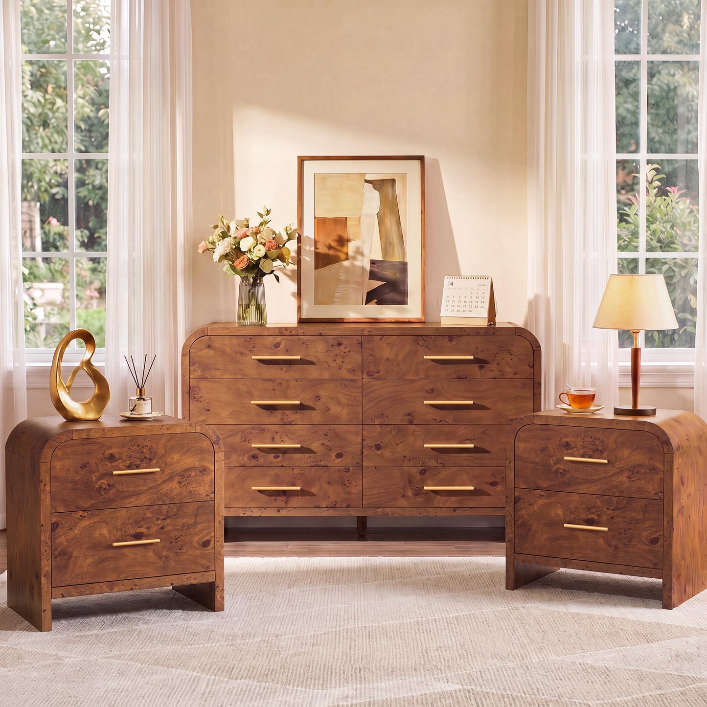 Curved 8 + 2 Drawer Set