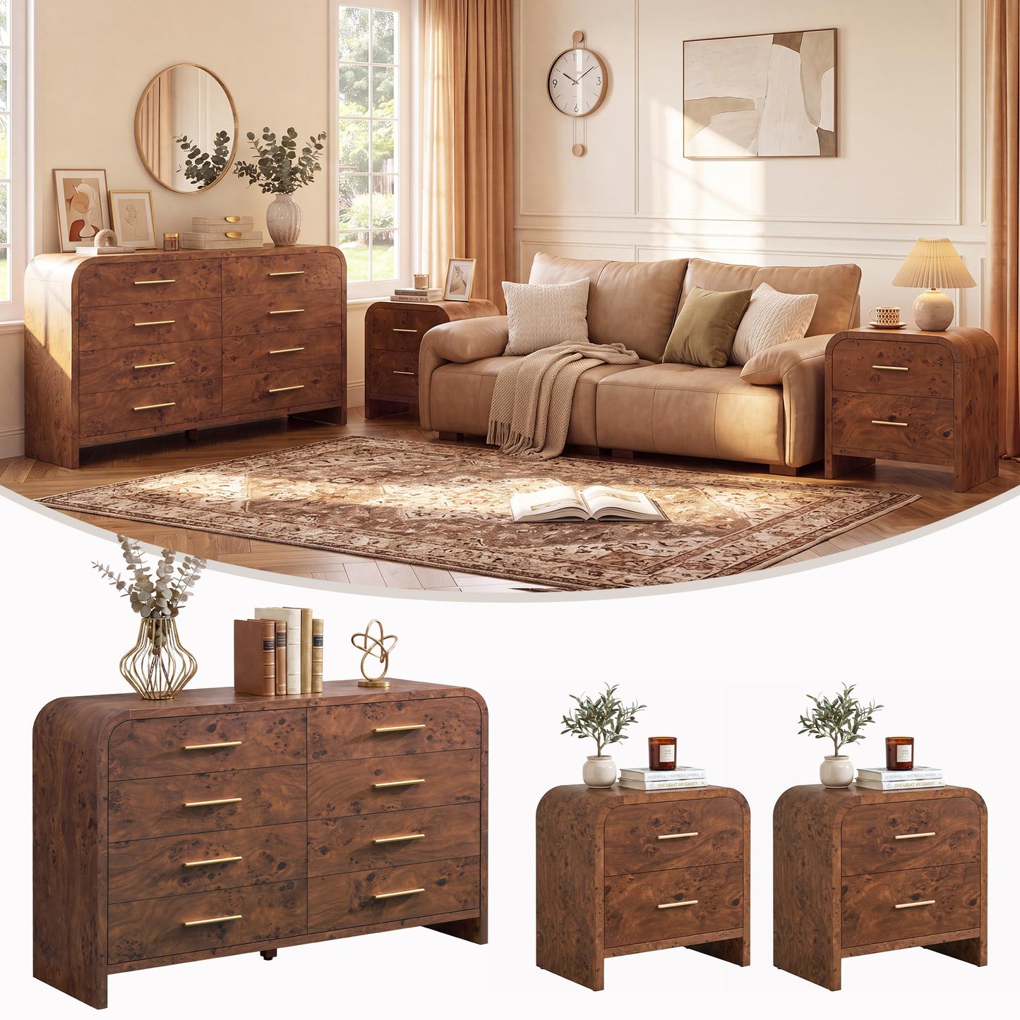 Curved 8 + 2 Drawer Set