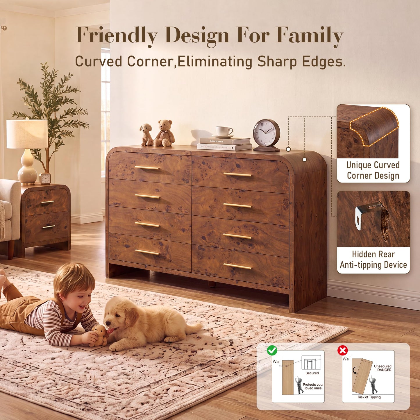 Curved 8 + 2 Drawer Set