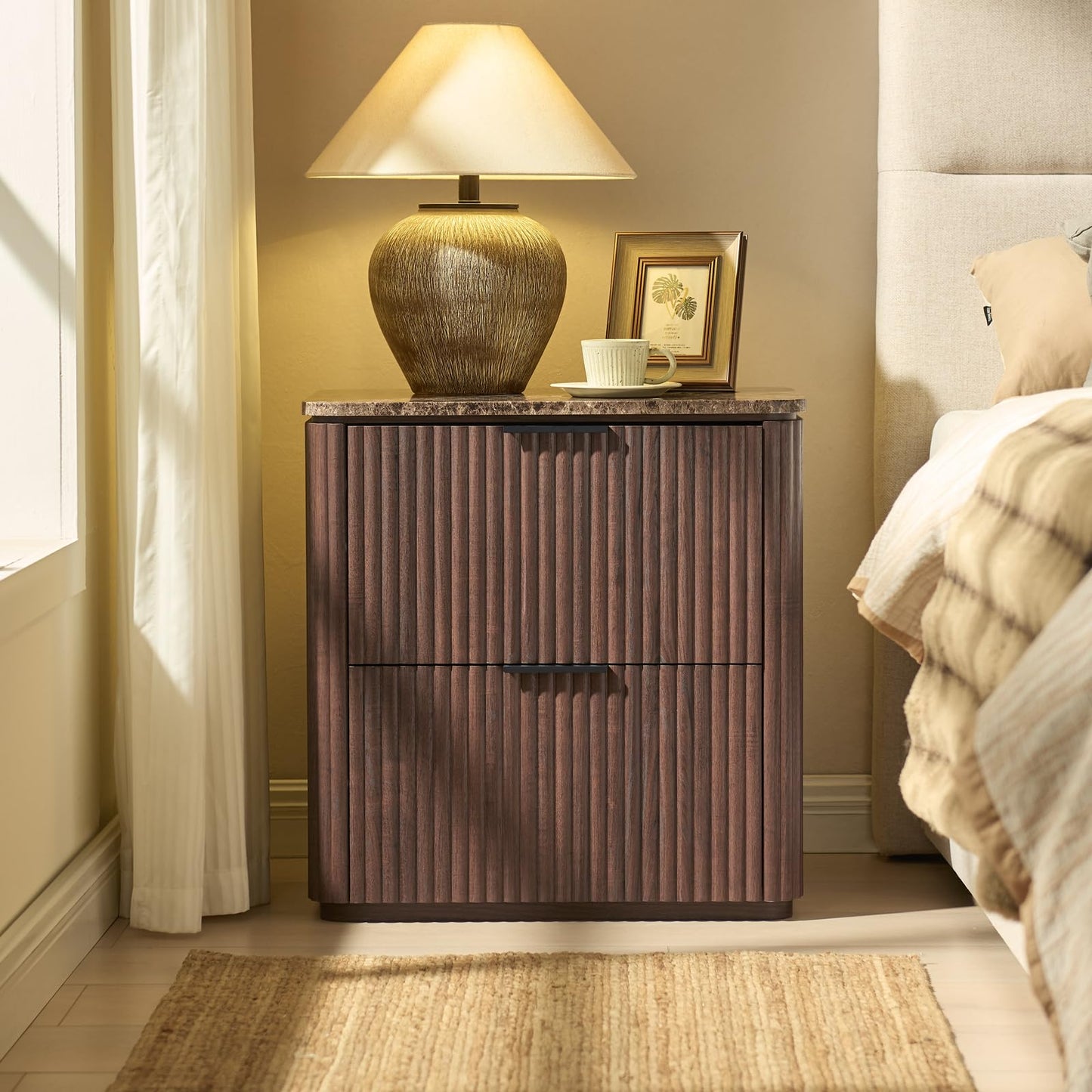 Ripple 2-Drawer Nightstand
